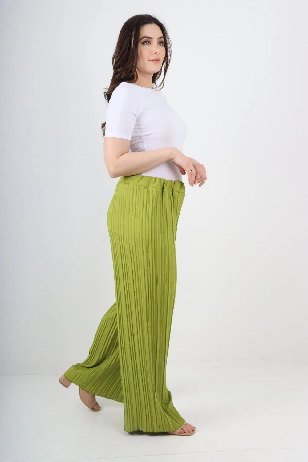 Pleated Elasticated Waist Trousers