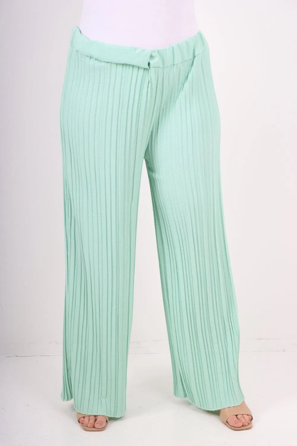 Pleated Elasticated Waist Trousers