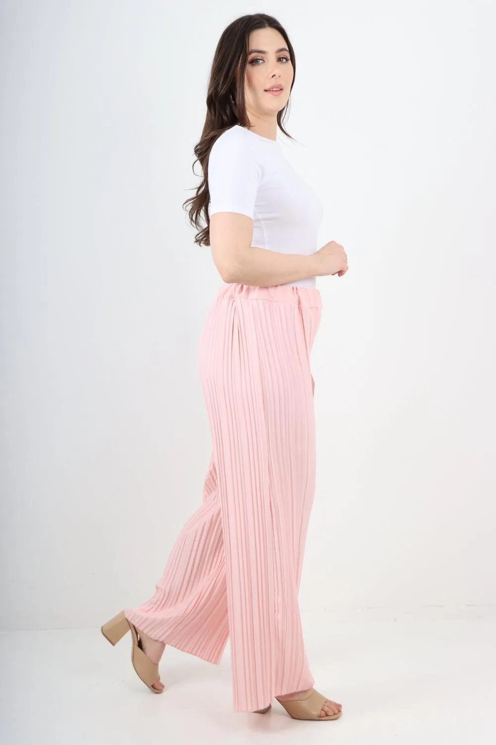 Pleated Elasticated Waist Trousers