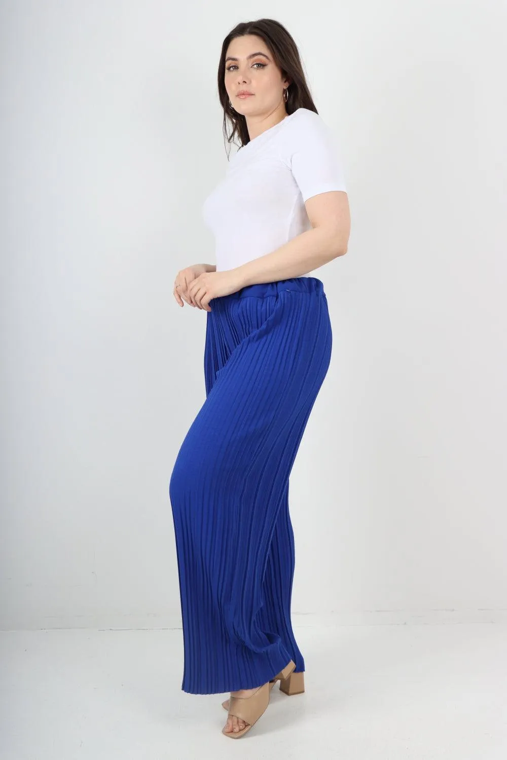 Pleated Elasticated Waist Trousers