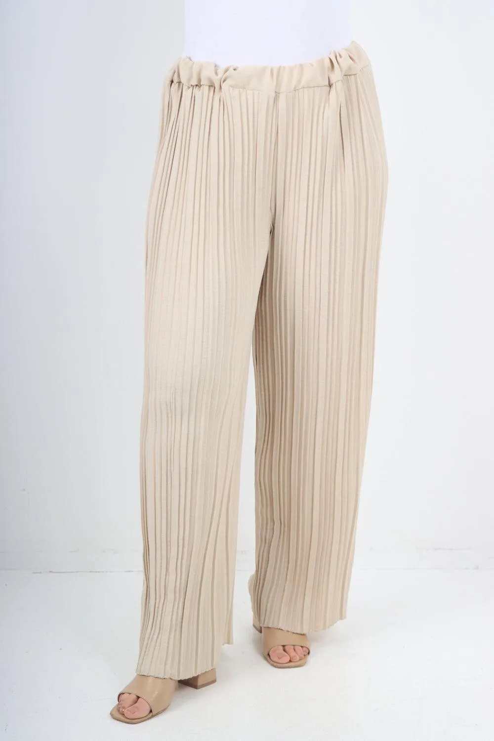 Pleated Elasticated Waist Trousers