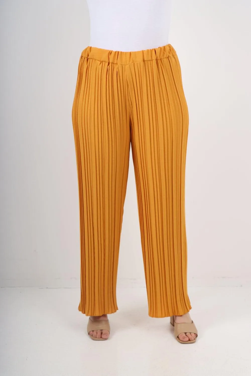 Pleated Elasticated Waist Trousers