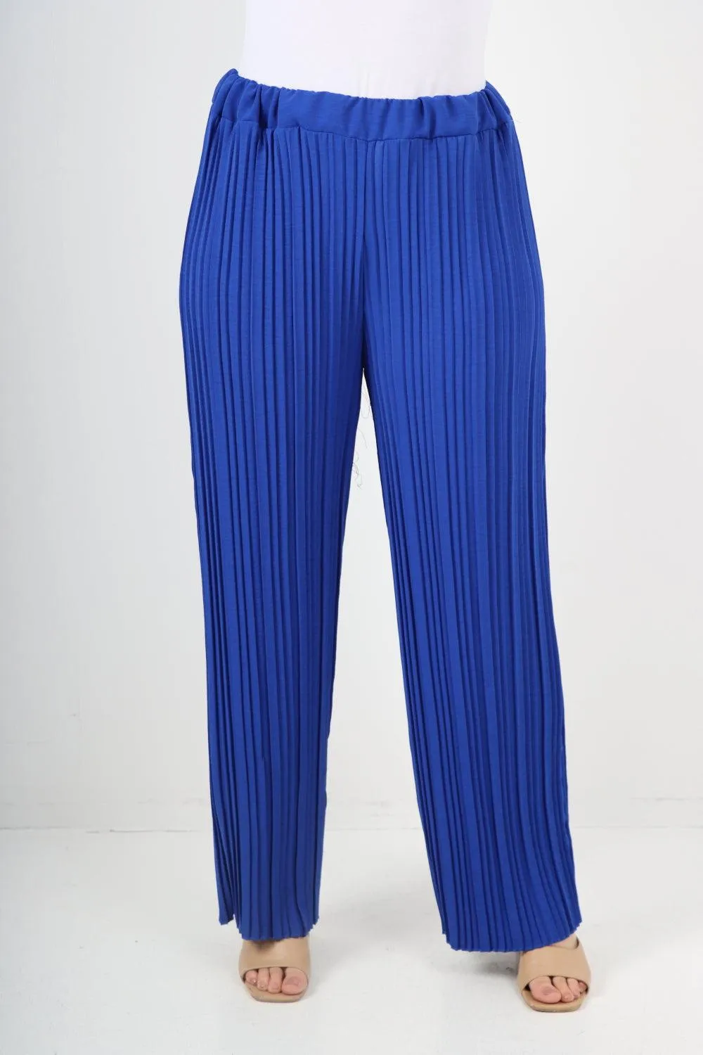 Pleated Elasticated Waist Trousers