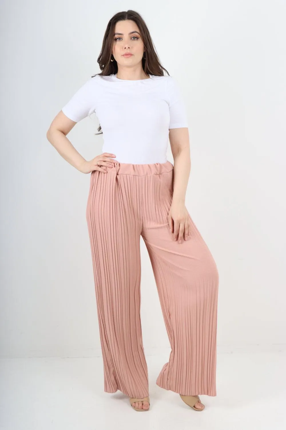 Pleated Elasticated Waist Trousers