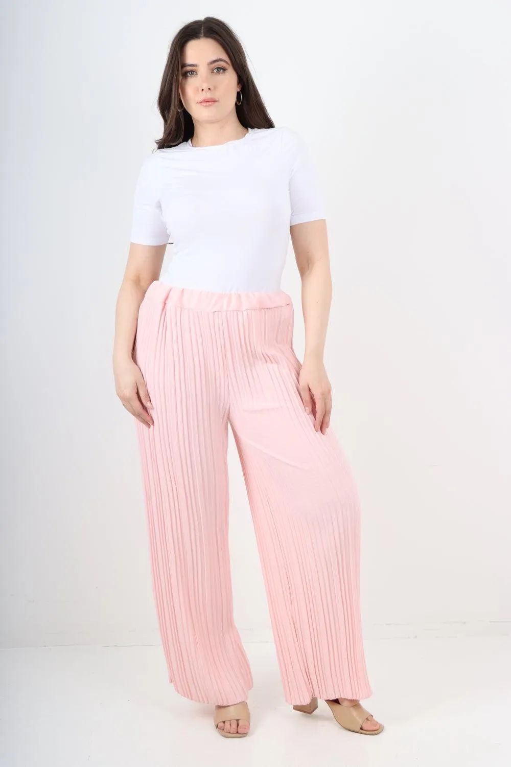 Pleated Elasticated Waist Trousers