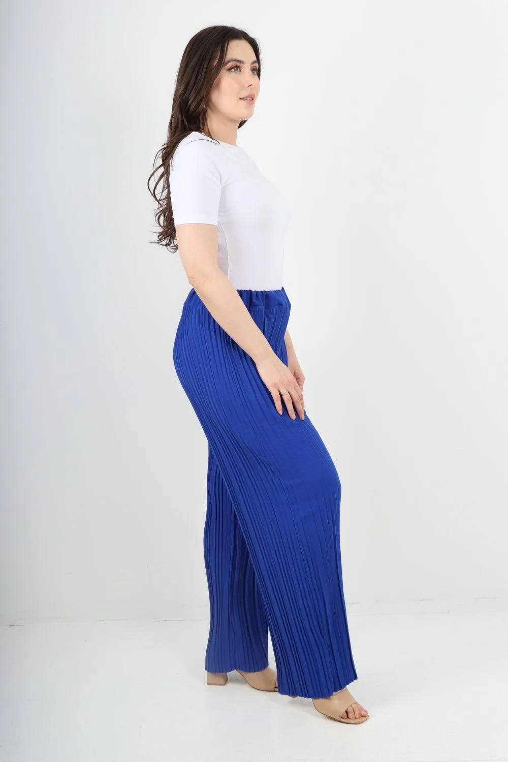 Pleated Elasticated Waist Trousers