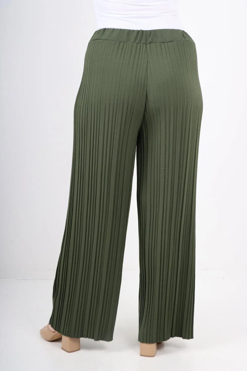 Pleated Elasticated Waist Trousers