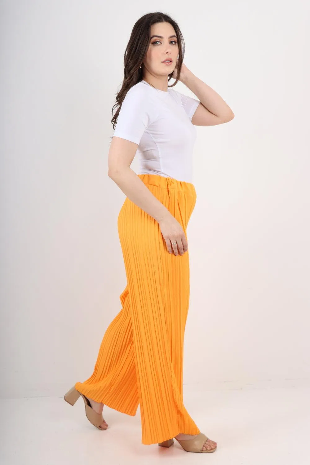 Pleated Elasticated Waist Trousers