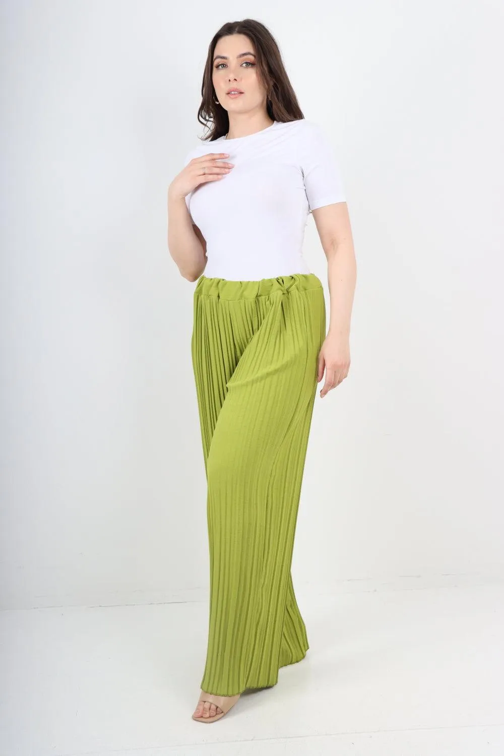 Pleated Elasticated Waist Trousers