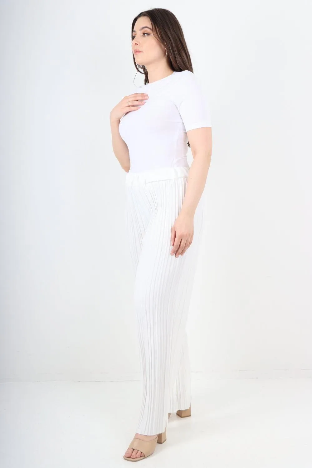 Pleated Elasticated Waist Trousers