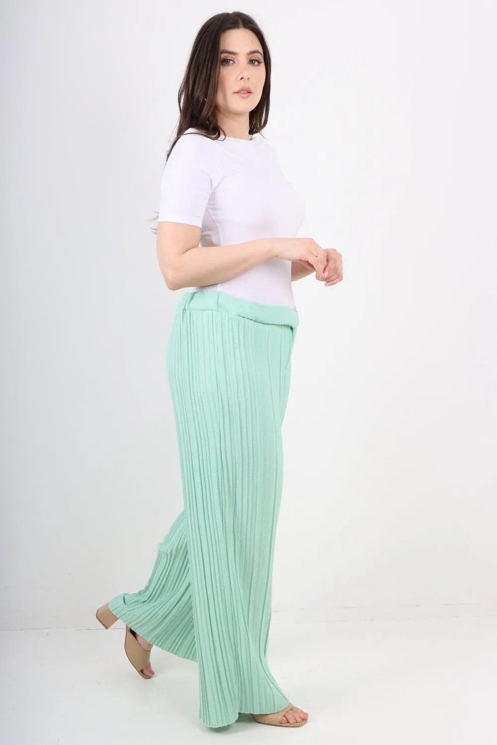 Pleated Elasticated Waist Trousers