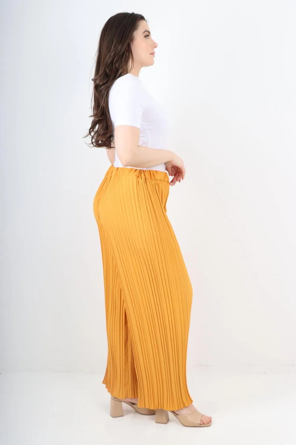 Pleated Elasticated Waist Trousers