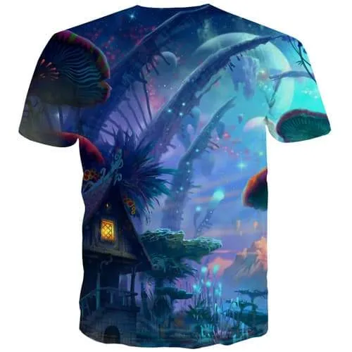 Psychedelic T-shirt Men Animation T shirts Funny Colorful Tshirt Printed Harajuku Tshirts Cool Gothic T-shirts 3d Short Sleeve