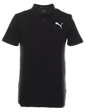 Puma Black & White Contrast Polo Shirt - M