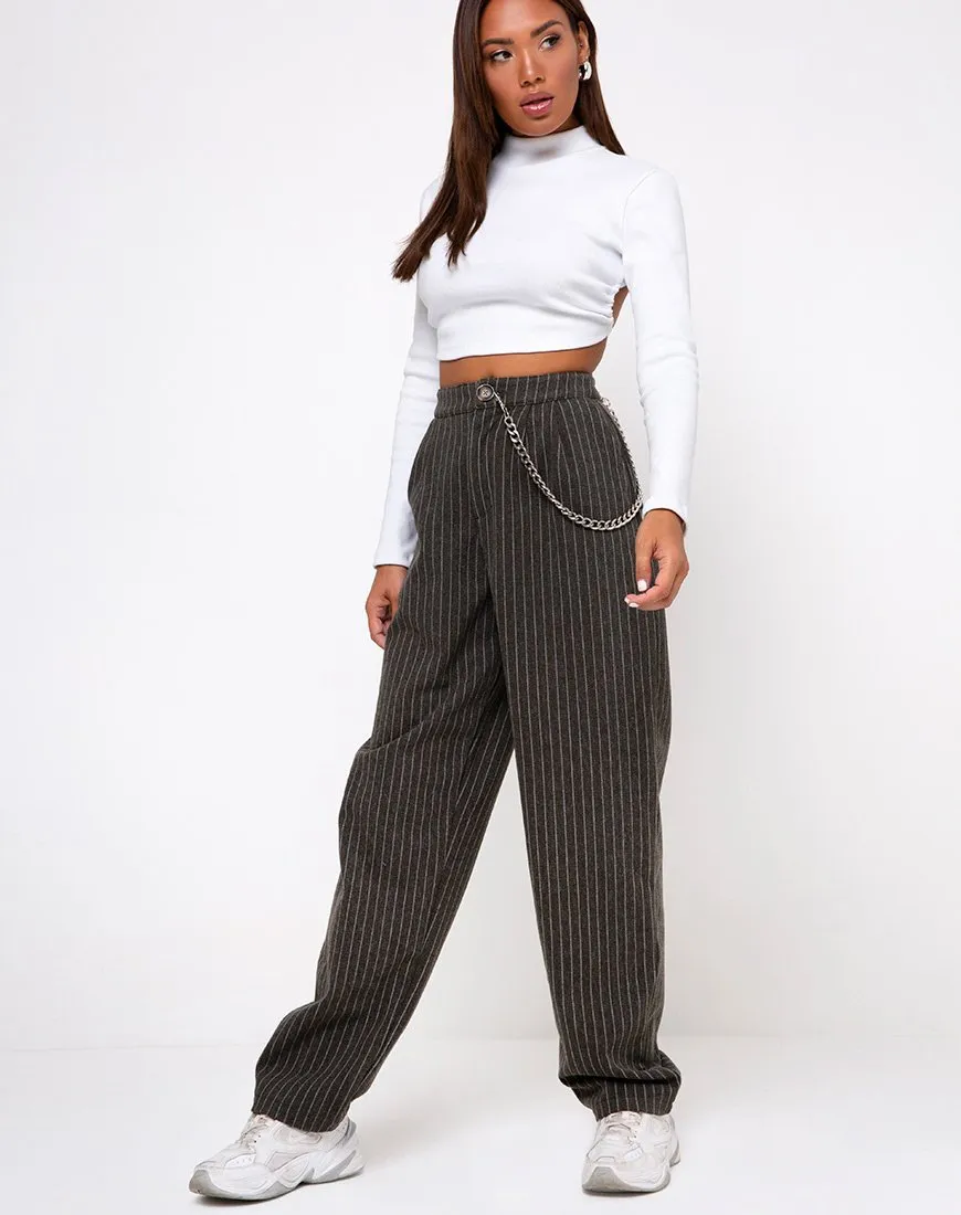 Quelia Crop Top in Rib White