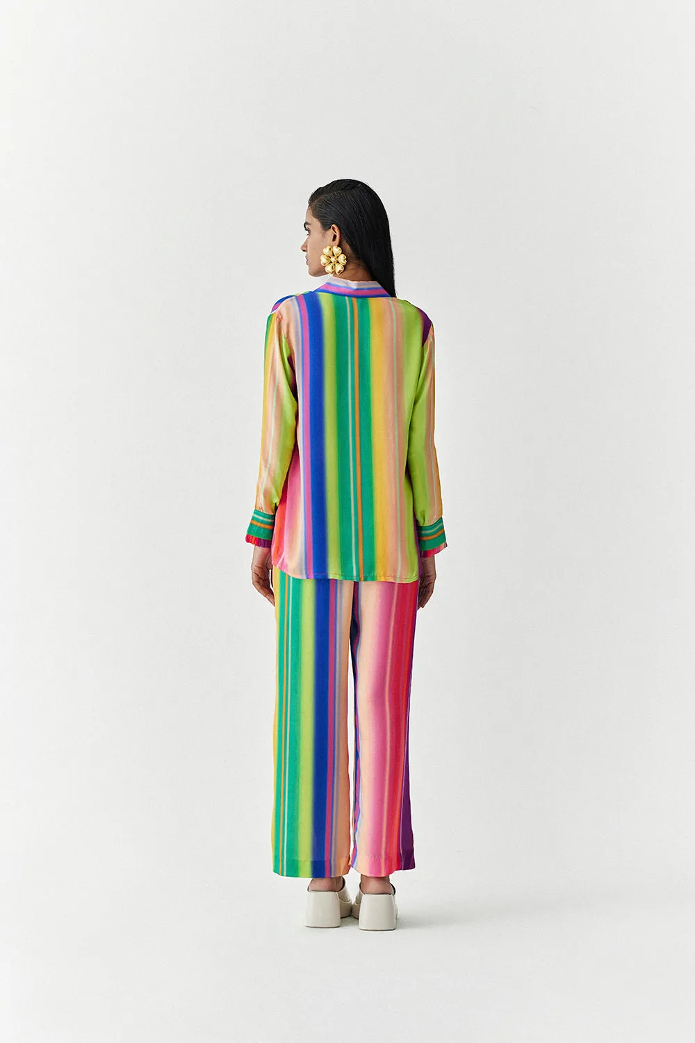 Rainbow  Shirt And Trousers Co-Ord