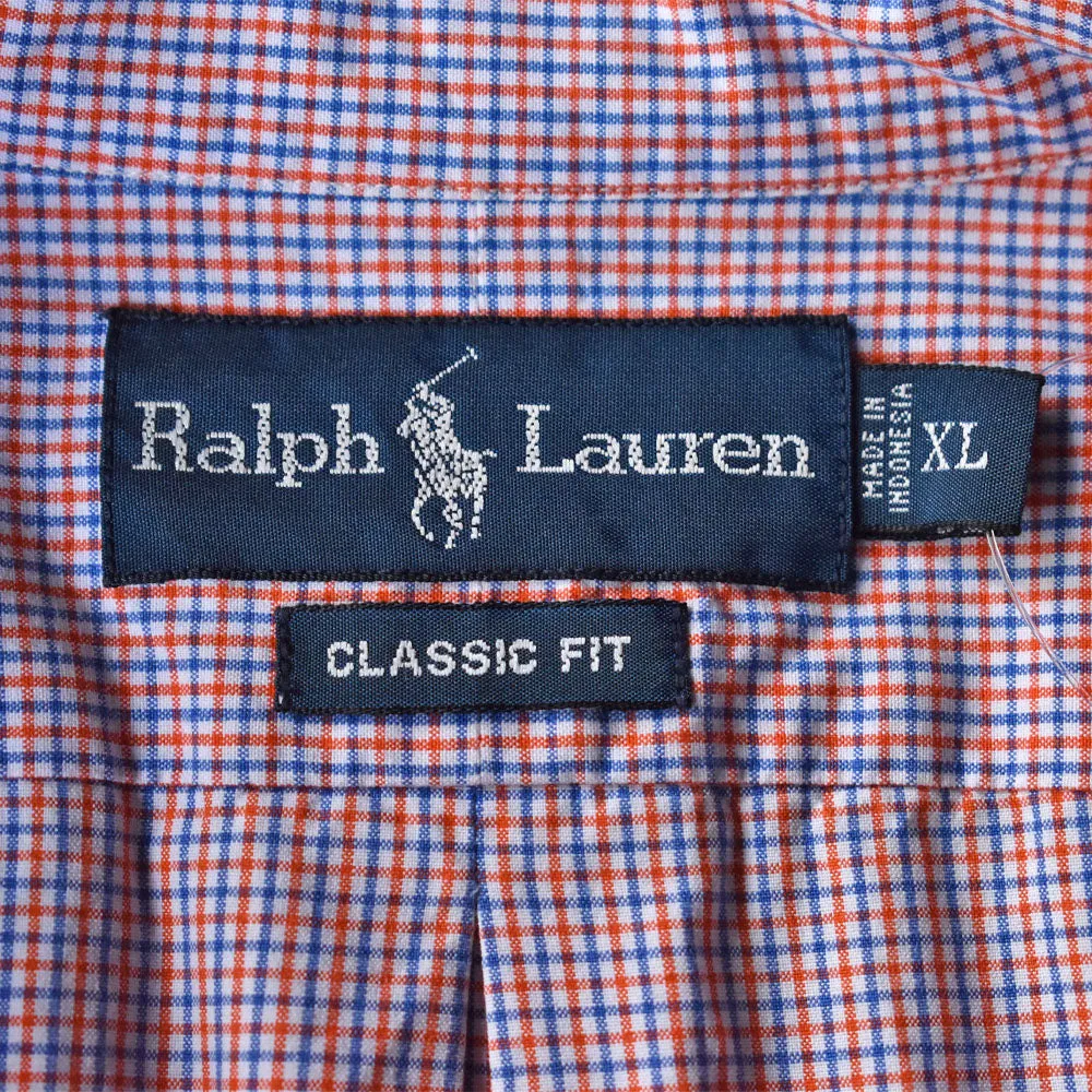 Ralph Lauren “CLASSIC FIT” ギンガムチェック 半袖 ボタンダウンシャツ 240606 S2112