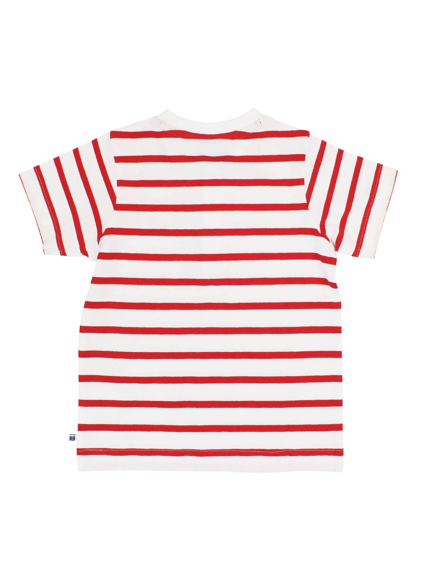 Red & White Stripe Henley Shirt