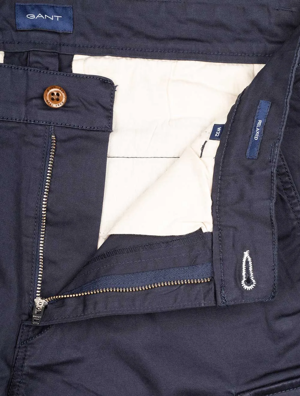 Relaxed Fit Twill Cargo Shorts Marine