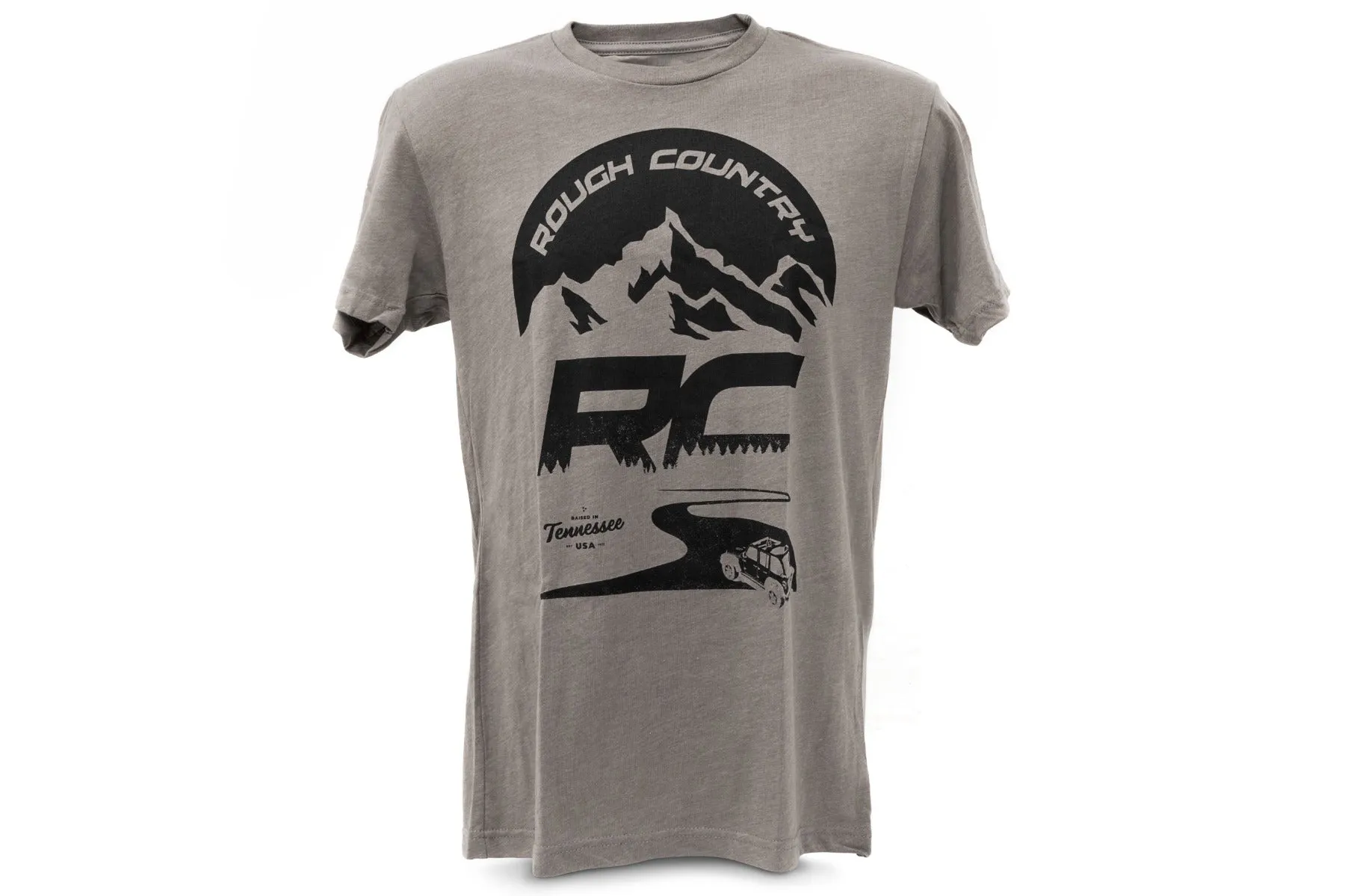 Rough Country T-Shirt - RC Mountains - Warm Gray - XL