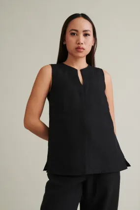 Rumar Linen Tank Top Black