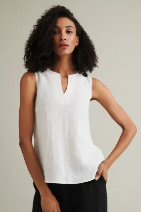 Rumar Linen Tank Top White