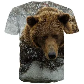 Russia T-shirt Men Bear Tshirt Printed Waterdrop Tshirt Anime Hip Hop T-shirts 3d Cartoon Shirt Print Short Sleeve summer Unisex