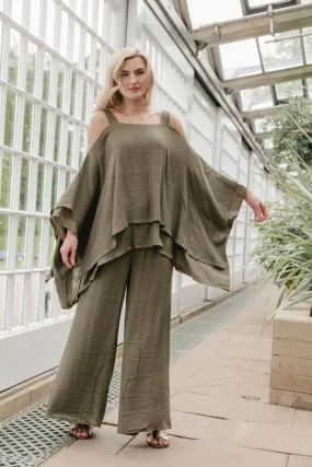 Saloos Double Layer Wide Leg Floaty Trousers