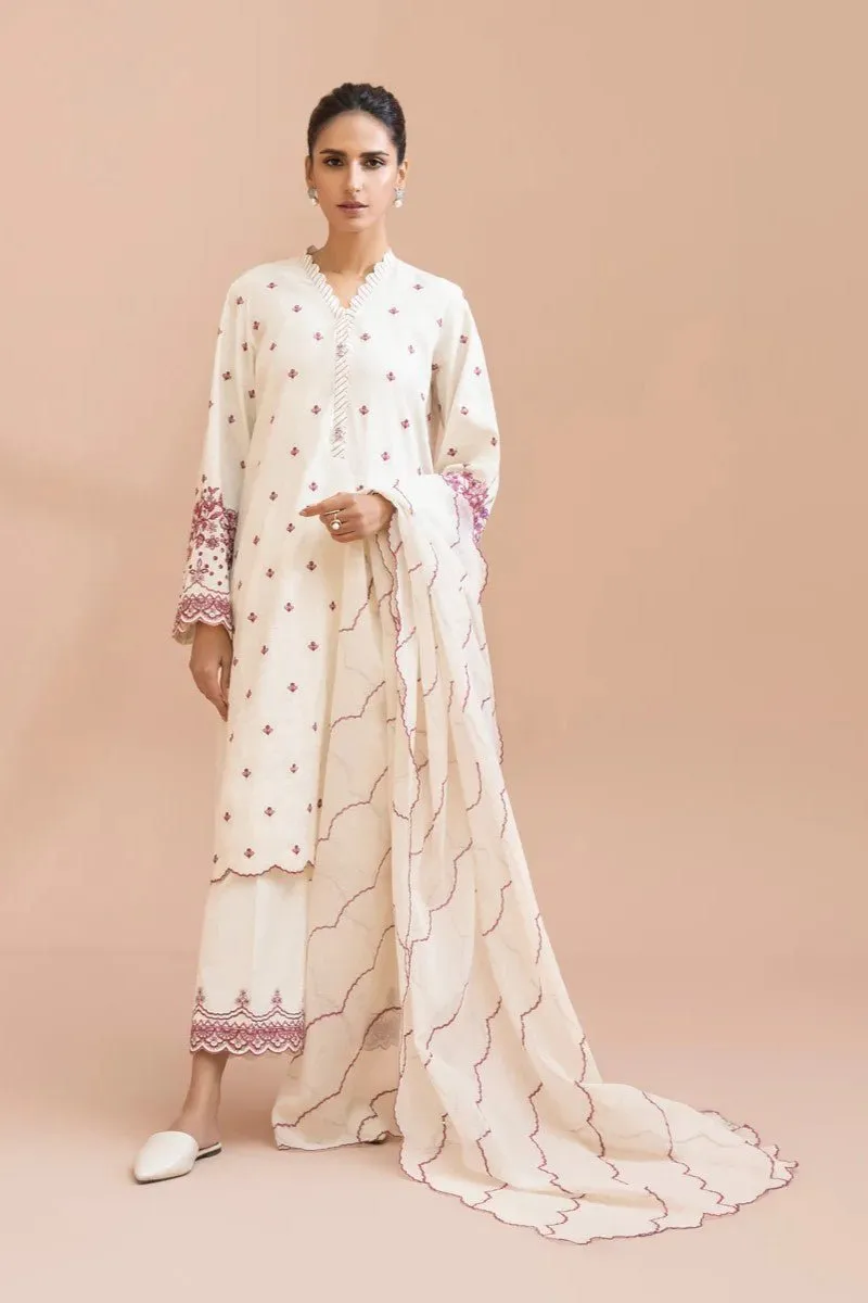 Sapphire Embroidered Self Jacquard 3 Piece Suit SAP153