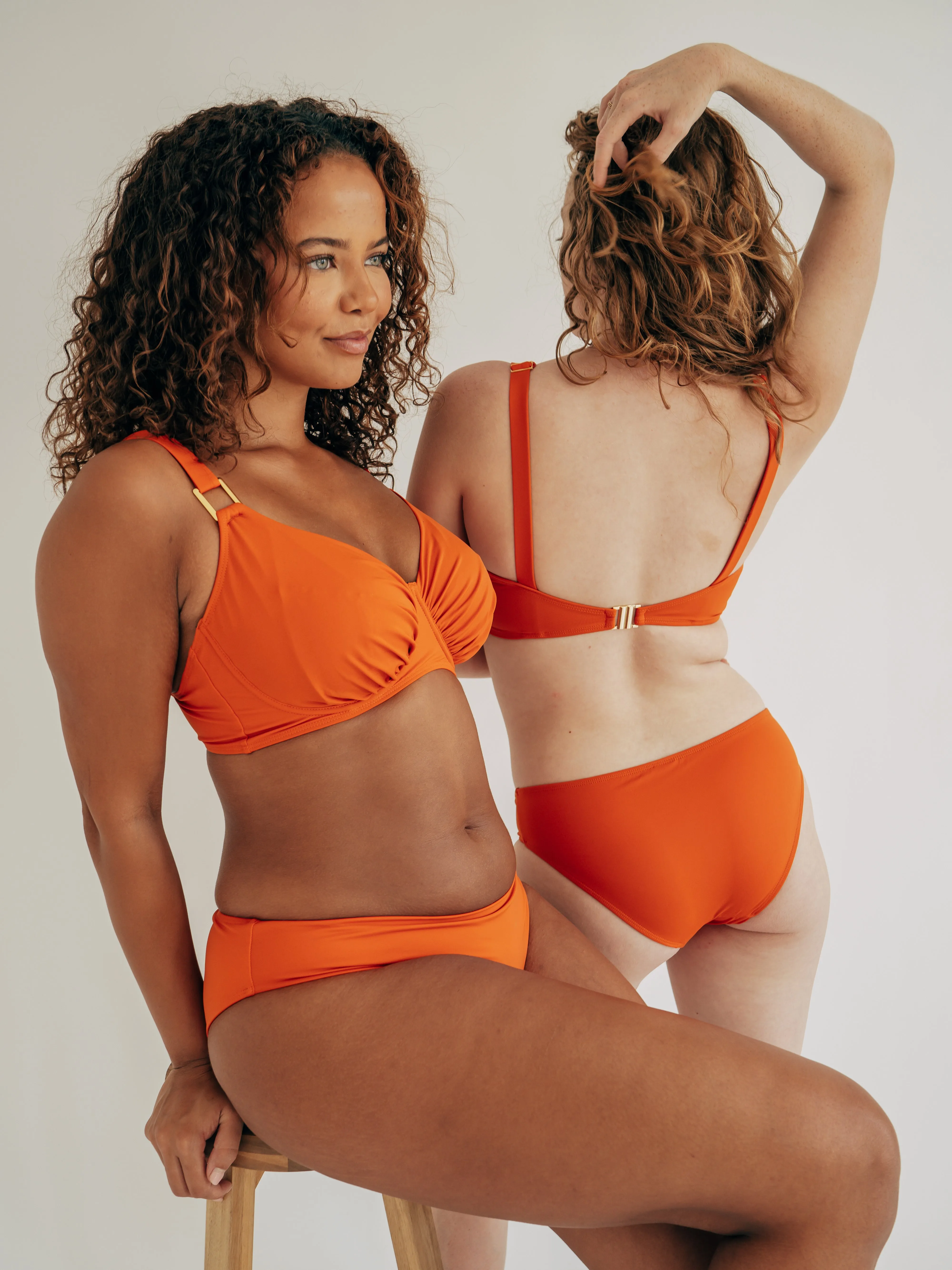 SECRET SUPPORT Full Cup DD  Bikini Top Papaya Orange