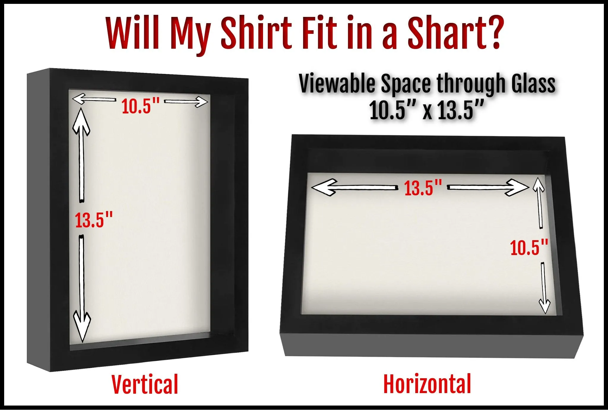 Shart Original T-Shirt Frame Display Case (Black) 11x14