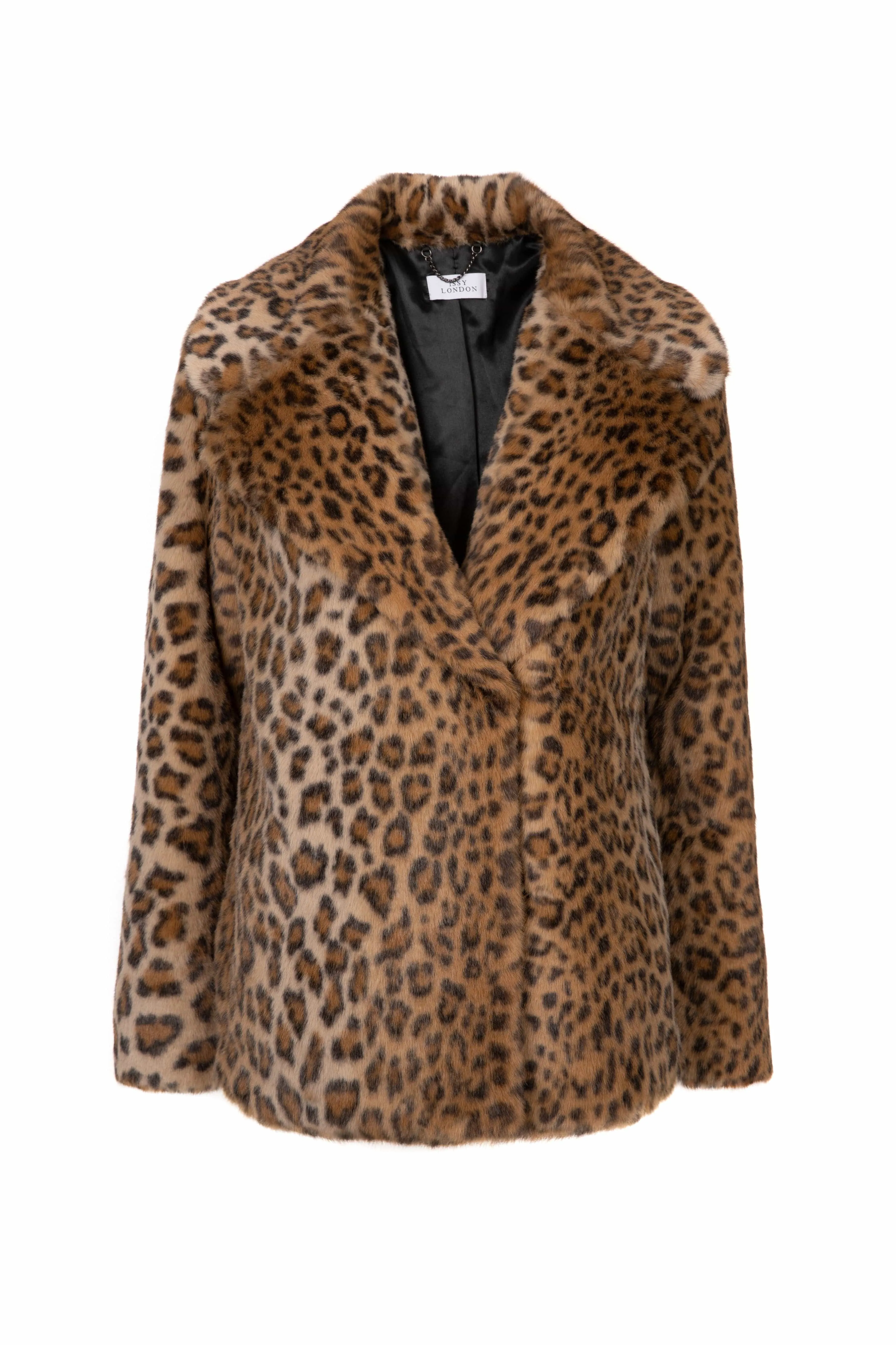 Signature Lena Recycled Vegan Faux Fur Jacket | Leopard