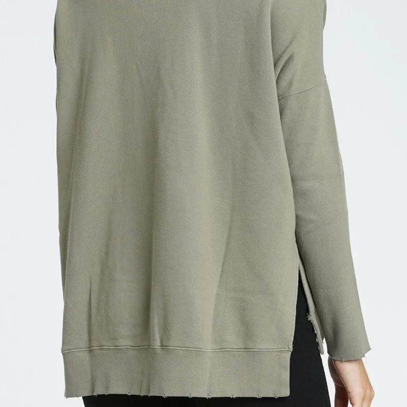 Simone V-Neck French Terry Pullover