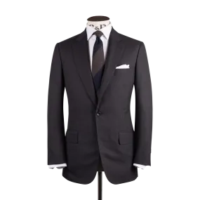 Single Breasted Classic Notch Suit in Grey Hopsack