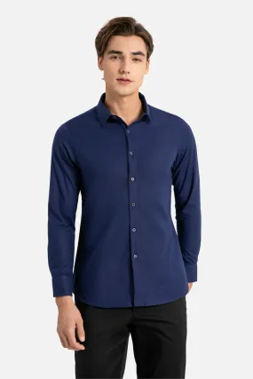 Skyler Navy Blue Shirt, Long Sleeve