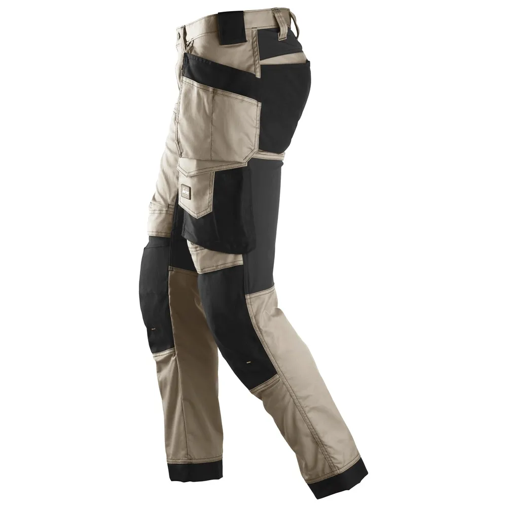 Snickers 6241 AllroundWork, Stretch Work Knee Pad Trousers Holster Pockets Khaki/Black