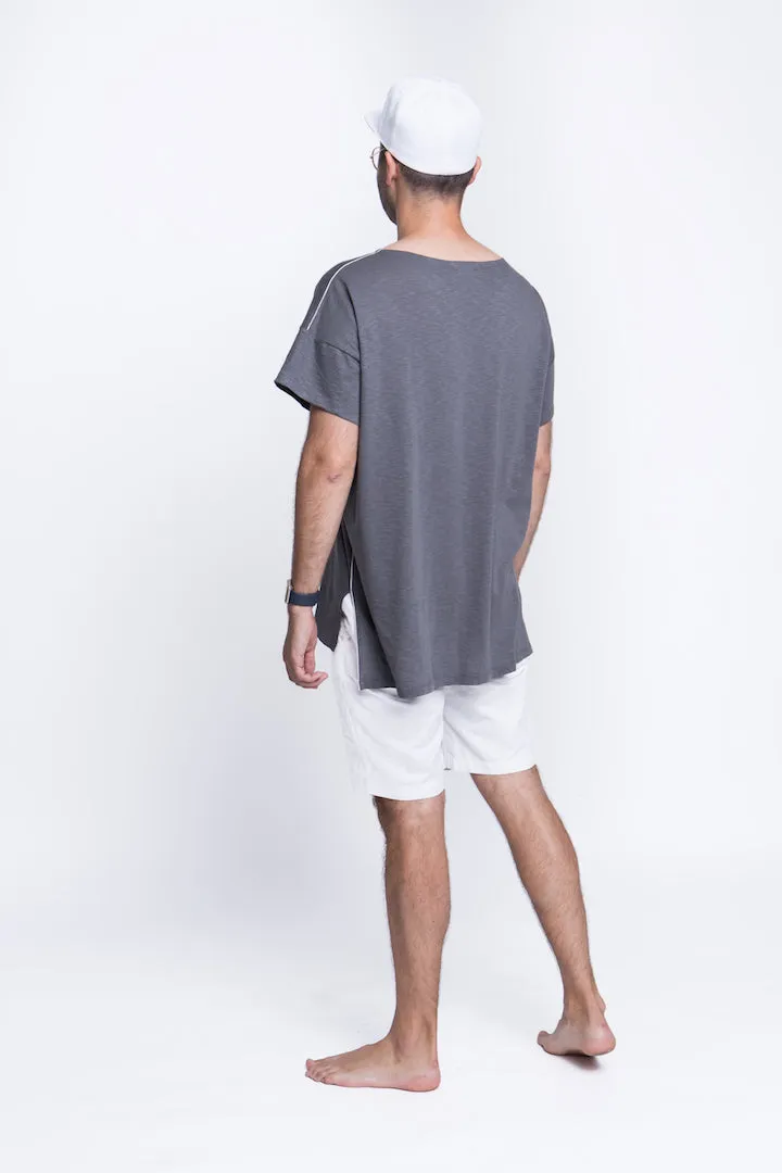 Sofa Killer grey summer t-shirt with application Cubic cross