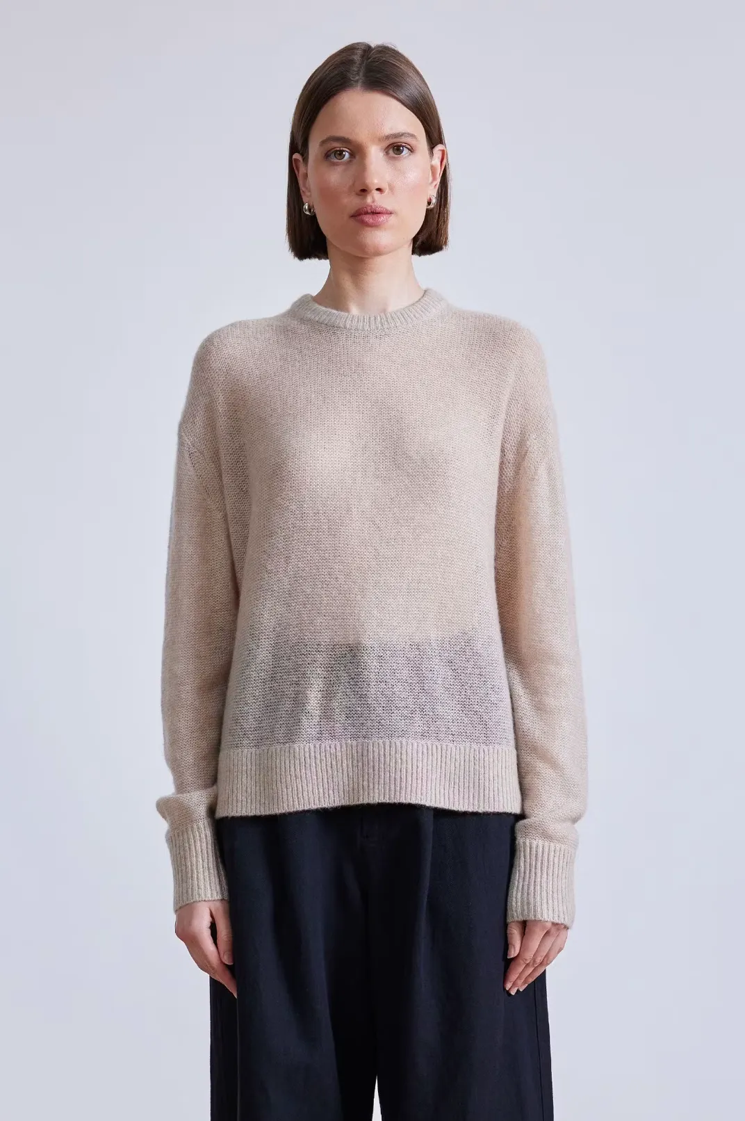 Softest Tissue Weight Sweater, Sand