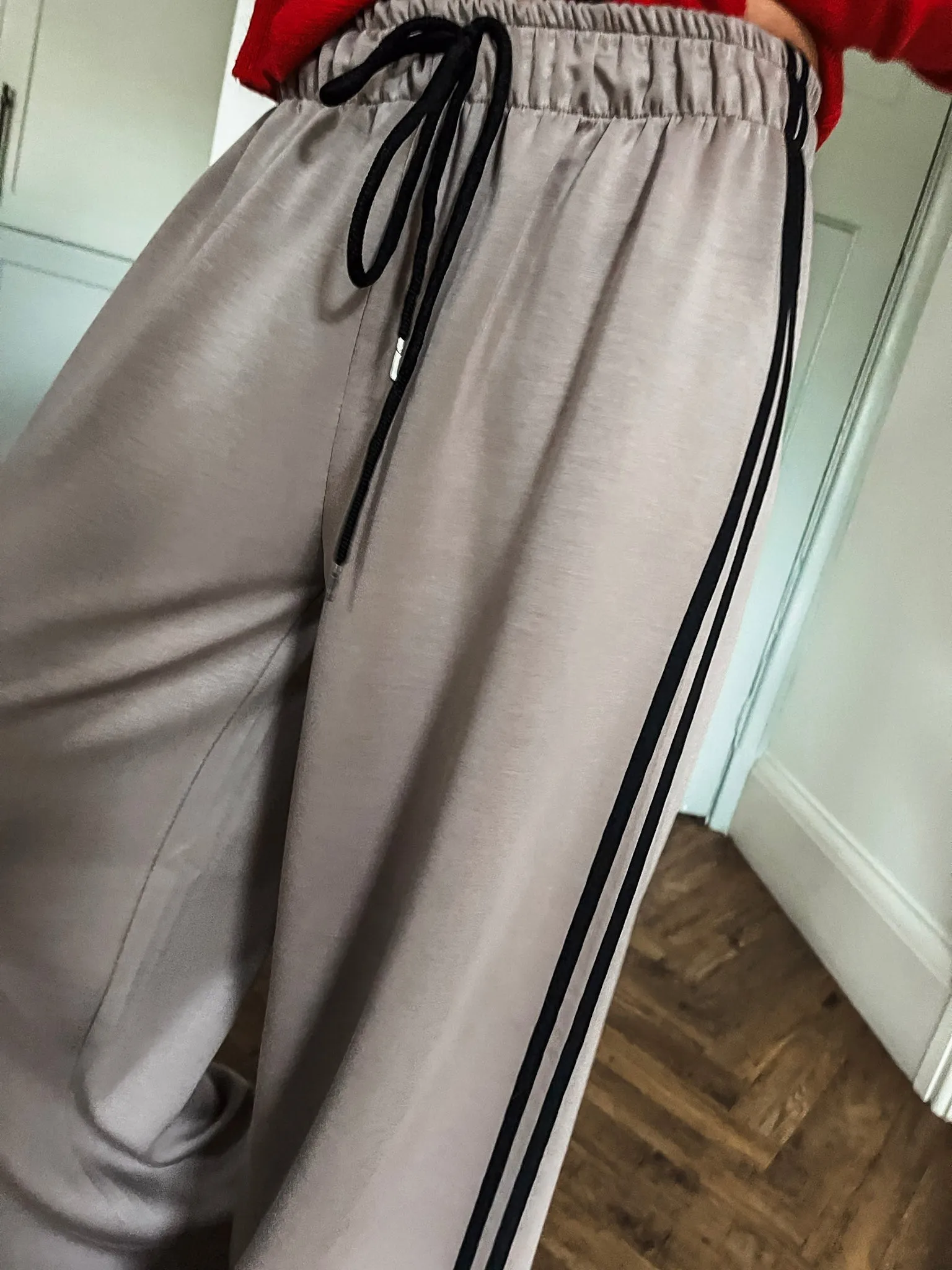 Sports Stripe Wide Leg Joggers