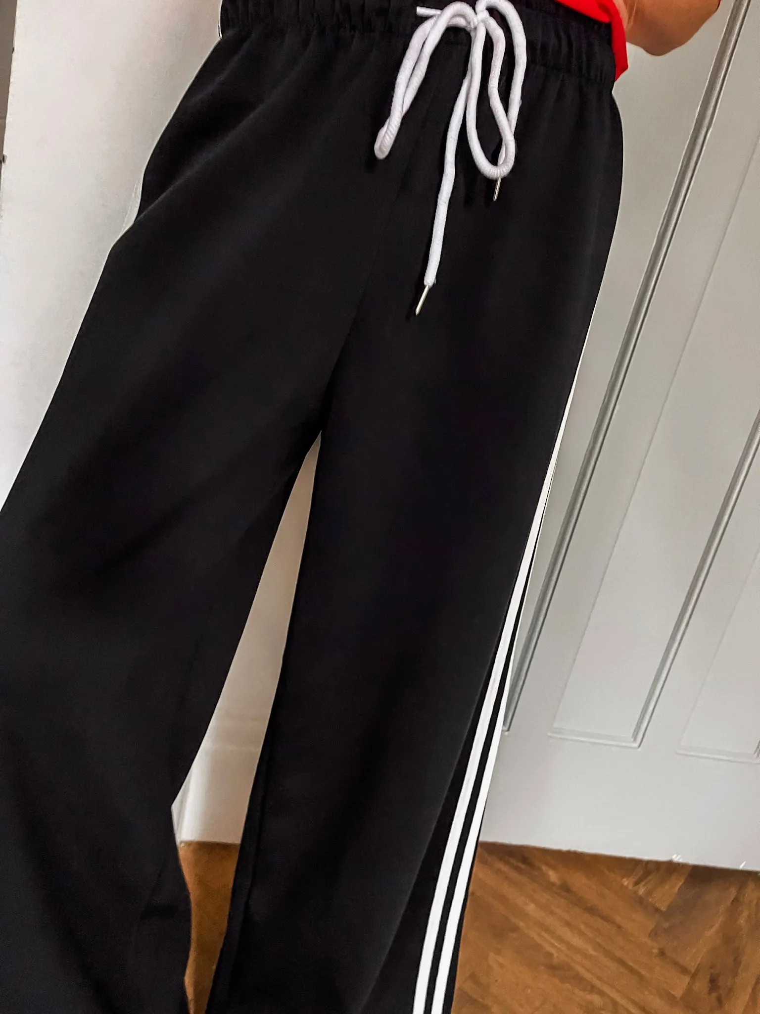 Sports Stripe Wide Leg Joggers