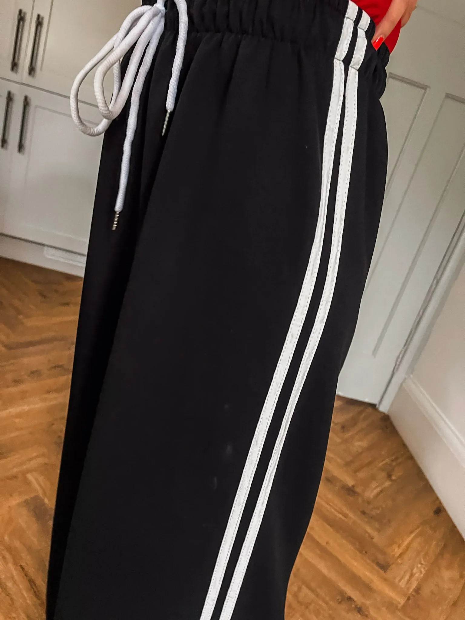 Sports Stripe Wide Leg Joggers