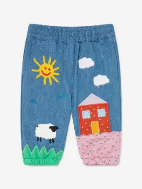 Stella McCartney Baby Girls Denim Trousers in Blue