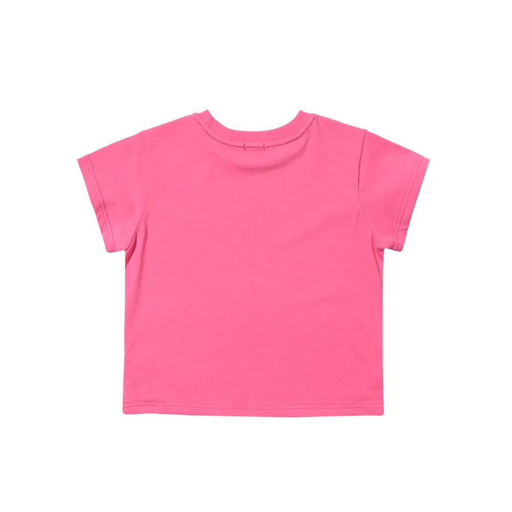 SUMMER SUNDAY RABBIT CROP TOP PINK