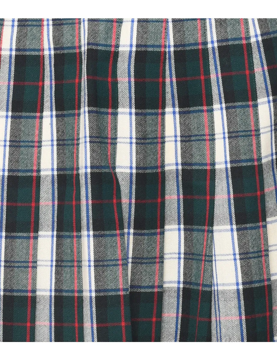 Talbots Tartan Pleated Skirt - M