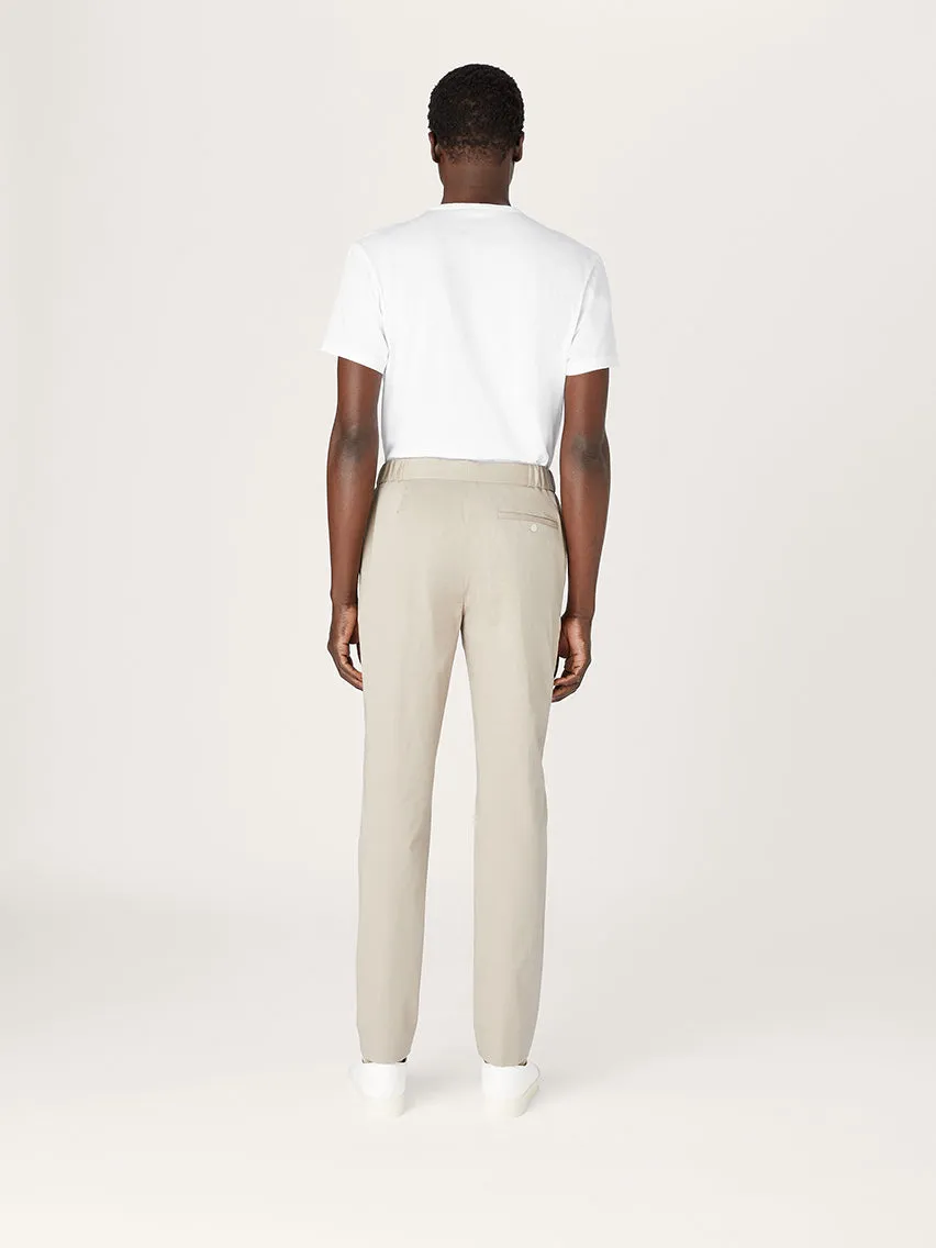 The 24 Trouser || Beige | Stretch Cotton