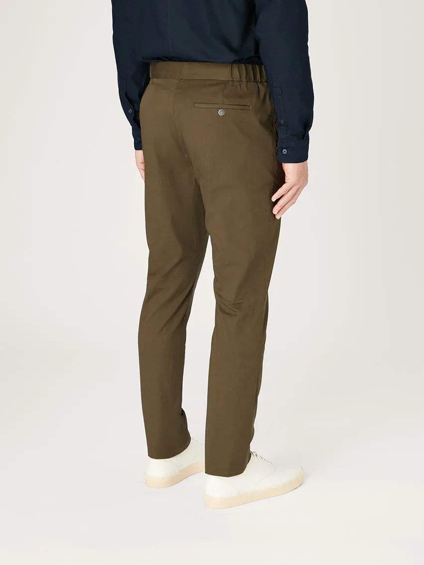 The 24 Trouser || Khaki | Stretch Cotton