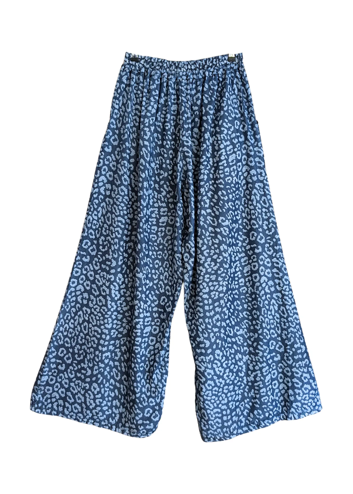 The Edit - Blue Leopard Wide Leg Trousers