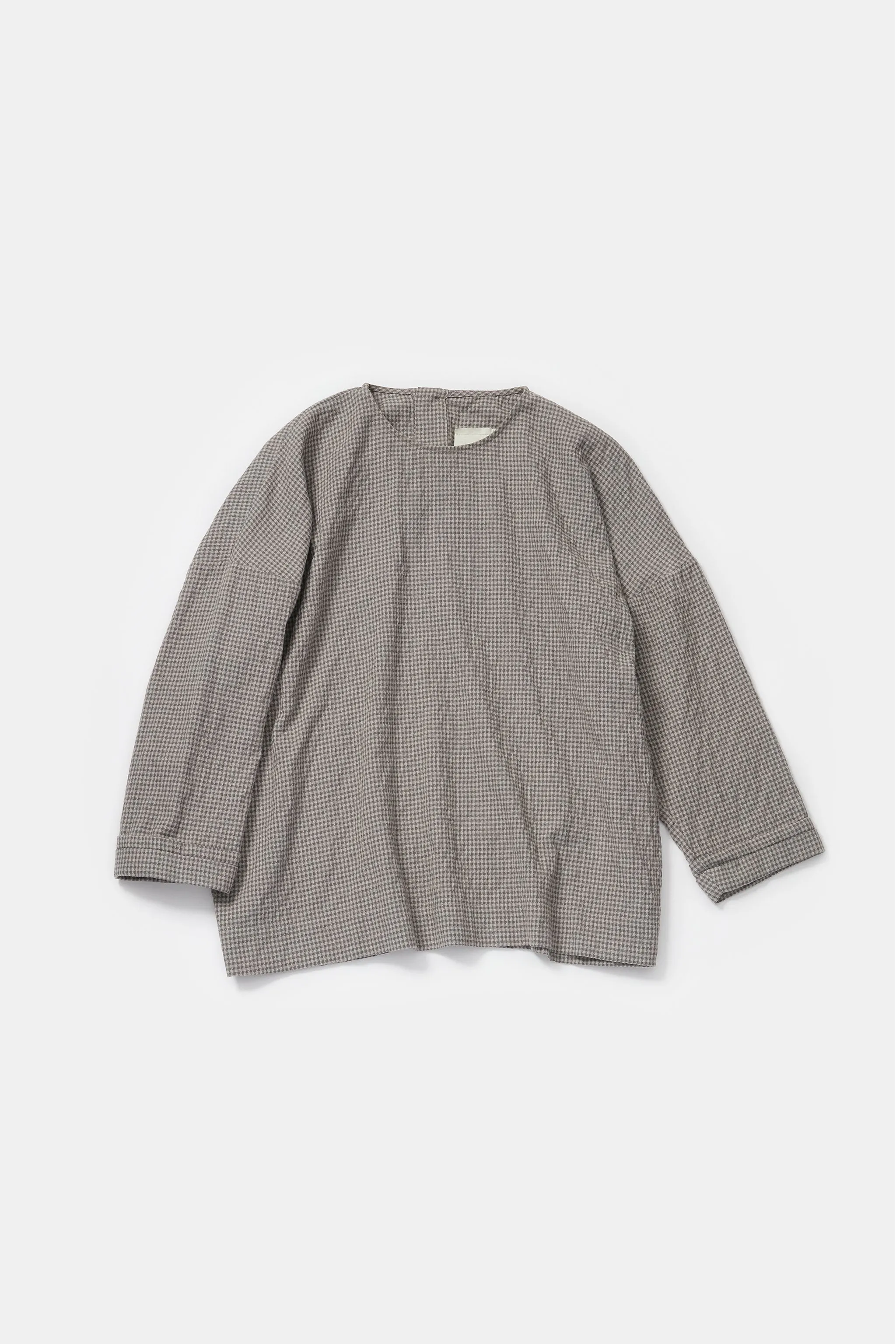 THE PERFUMER TOP IN / GINGHAM RAW STONE