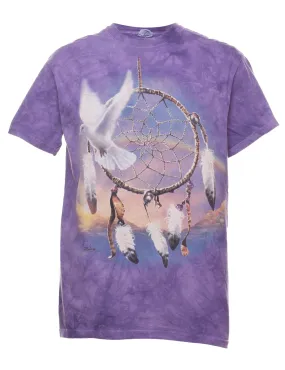 Tie Dye Dove Design The Mountain T-Shirt  - M