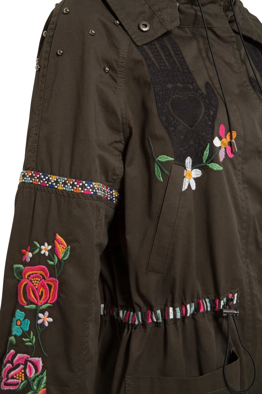 Tula Embroidered Parka Jacket Desigual Style 19SWEW54